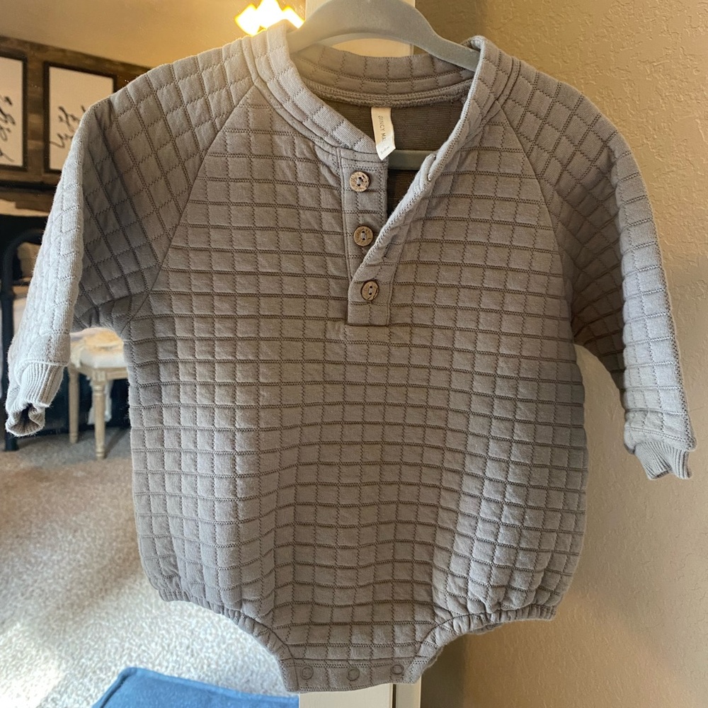 Quincy Mae long sleeve bubble romper